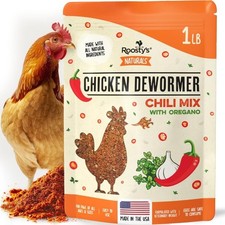 All-Natural Chicken Wormer Powder Chili Mix Poultry De-Wormer Formula US-Made