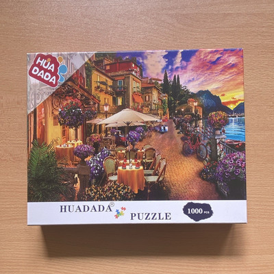 HUADADA Puzzle  Stadt am See    1000 Teile, Landschaft, GSDZ0005-0017