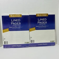 1988 Day-Timer Lined Pages Folio Loose-Leaf Size 8.5”X11” #87238