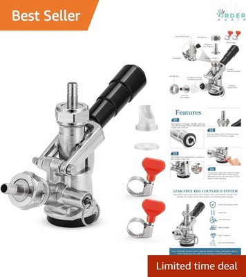 Keg Coupler Stainless Steel Probe D System Commercial Beer Keg Tap