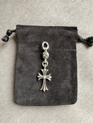 Chrome Hearts 1 Ball Tiny CH Cross Pendant + Ball Chain
