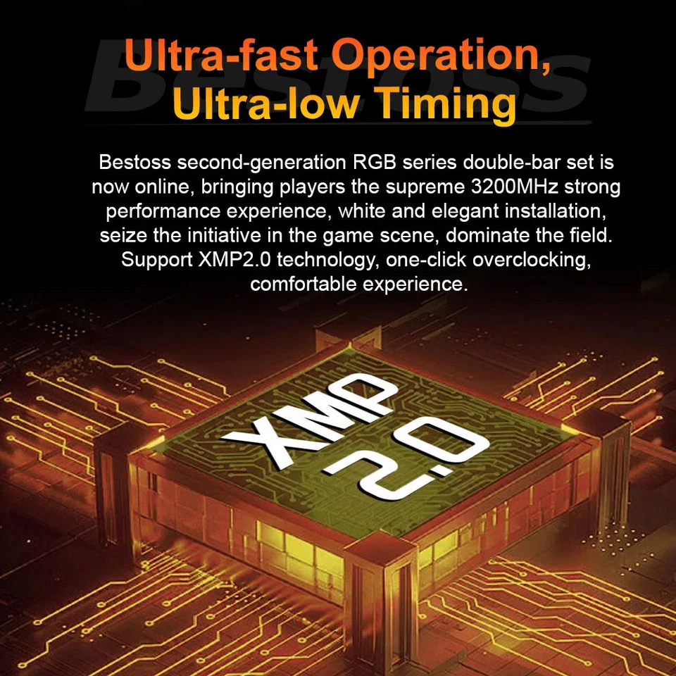 Memoria RAM RGB DDR4 8GB 16GB 32GB (2x16GB) Kit 288pin 1.2V DIMM RAM For Desktop - Image 2 of 4