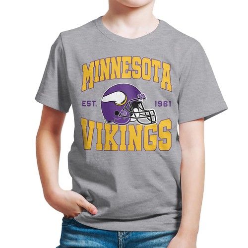 Clothing x NFL - Minnesota Vikings - Team Helmet - Kids Short Sleeve T-Shirt ...