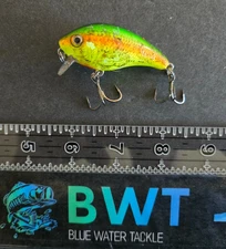 Mann's Vintage Baby 1-Minus Lure Single Stamped: Wounded Alewife Chartreuse