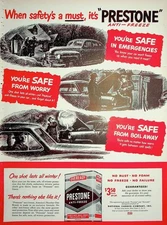 Original Vintage Print Ad: Ft. Eveready -Prestone anti-freeze prevent rust