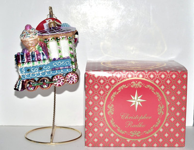 Christopher Radko SANTA'S SUGARY DREAM MACHINE 4 1/4'' Ornament Train Candies NEW