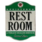 Texaco Restroom Embossed Metal Sign - Vintage Texaco Restroom Sign for Bathro...