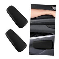 2PCS Car Arm Rest Cushion for Elbow,Soft Leather Car Door Armrest Pad Black