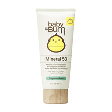 Baby Bum SPF 50 Sunscreen Lotion - Mineral UVA/UVB Face and Body Protection for