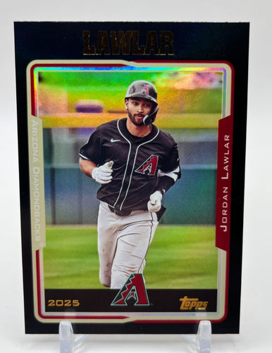 2025 Topps Archives Jordan Lawlar #205 Black Foilboard - Afbeelding 1 van 2