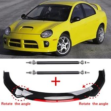 For Dodge Neon Srt-4 Sxt Glossy Blackred Front Bumper Lip Splitterstrut Rods