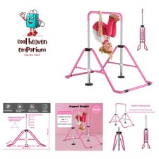Kids Gymnastics Bar Gymnastic Equipment for Home Adjustable Height Gymnastic ...