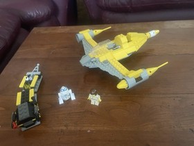 LEGO Star Wars Naboo Fighter 7141 Near Complete / R2-D2 & Anakin Minifigures