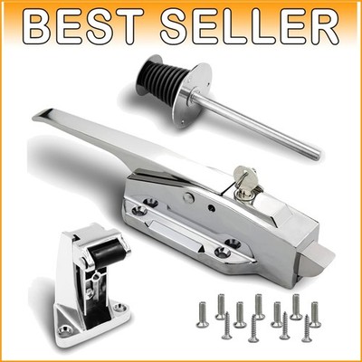 Secure Commercial-Grade Freezer Door Handle & Lock Kit with Adjustable Features