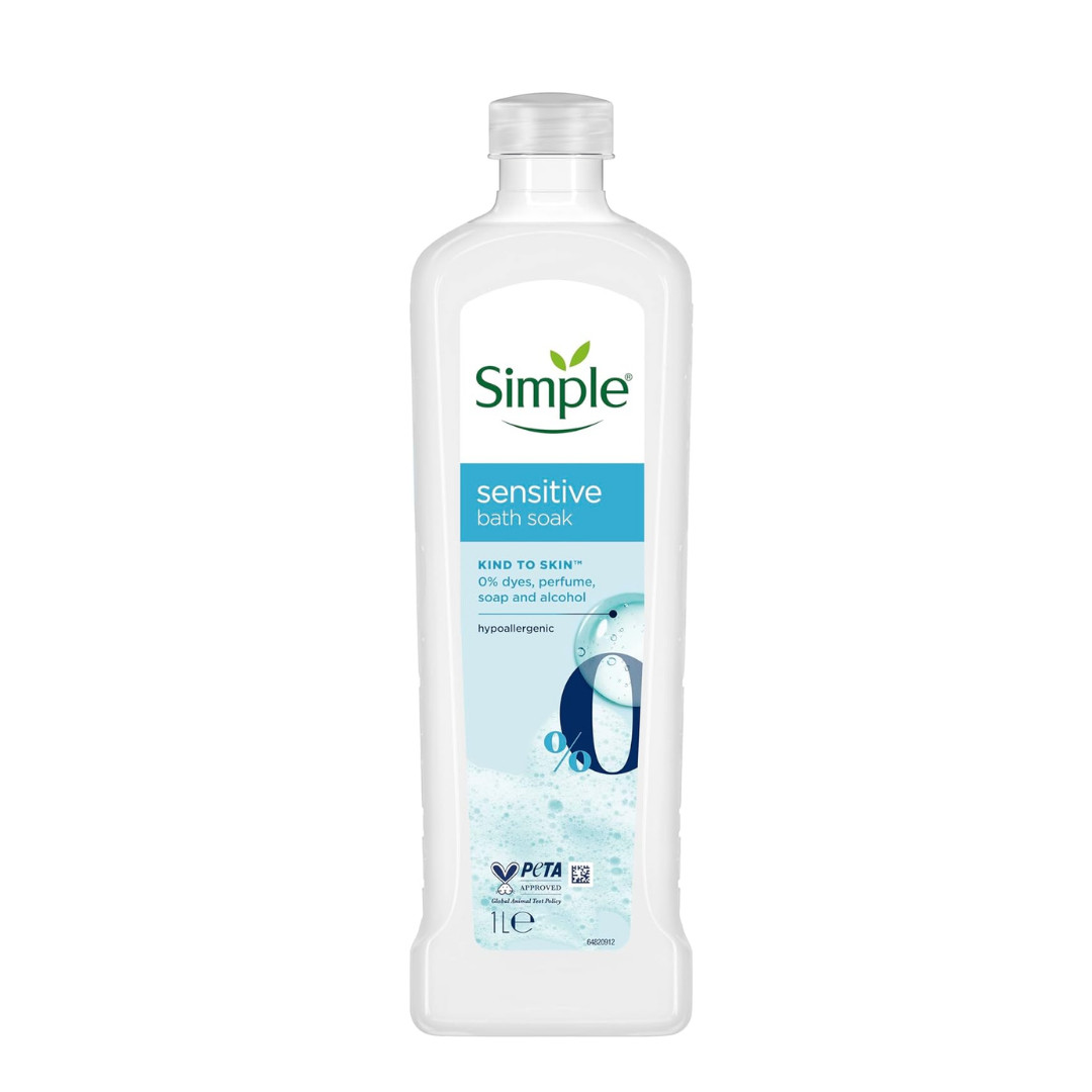 Simple Kind to Skin Sensitive Bath Soak Hypoallergenic 1L