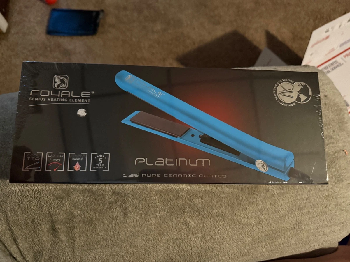 Diamond Collection Royale 1.25” Pure Ceramic Flat Iron  Hard to Find Pastel Blue Royale All Hair Types Blue Hair Straighteners & Curling  main image 2