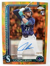 2025 Topps Chrome Autograph Tyler Locklear RA TL Gold Orange Lava Lamp/85