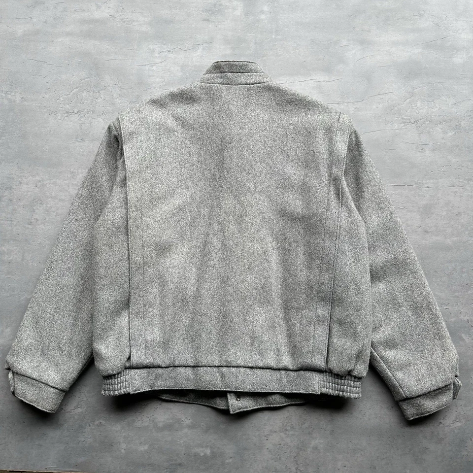 Vintage Hunt Club Wool Bomber Jacket Men’s XL – Made in USA – Gray Wool Blend - Image 2 of 4