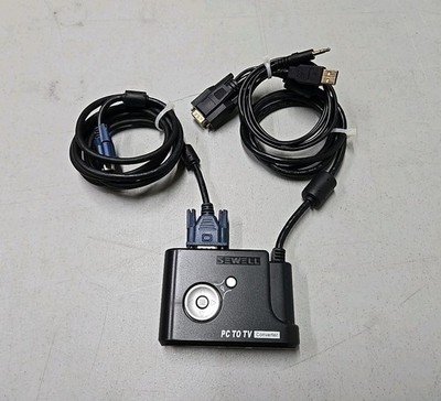 Sewell Direct PC to TV Converter SW-23000 High Quality VGC Switch w/ VGA Cable