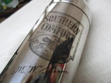 M.W. HERON 3-PC SOUTHERN COMFORT DRINK SHAKER.  STAINLESS STEEL, CLEAN.