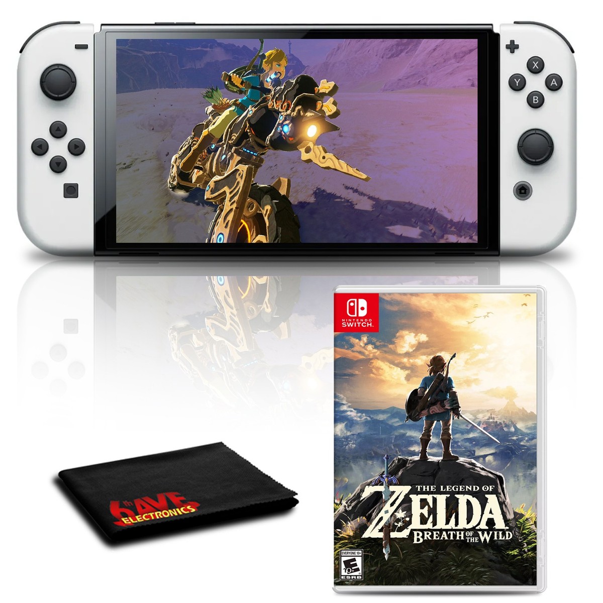 Nintendo Switch OLED White with The Legend of Zelda Breath of the