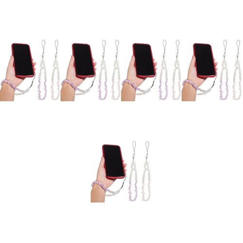 5 Count Handy Kette Telefonanhänger Aus Kristall Handyperlenband - Zdjęcie 5 z 12