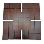 Bamboo Wood Square Mosaic Wall Tiles Pack of 5 - 300 x 300 Wooden Natural Brown