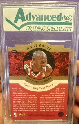 1996 COLLECTORS CHOICE MICHAEL JORDAN #CA10 JORDAN A CUT ABOVE PSA 
