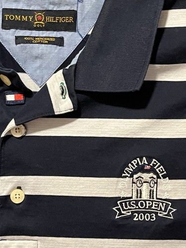 Tommy Hilfiger Golf Polo Vintage US Open Olympia Fields 2003 Size L Large RARE - Picture 11 of 12