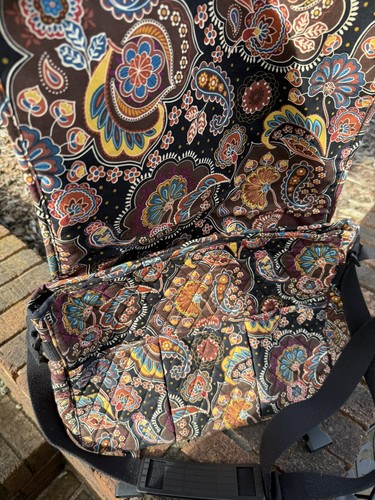 VERA BRADLEY Kensington Brown Messenger Tote Bag Work Travel Laptop - Picture 6 of 8