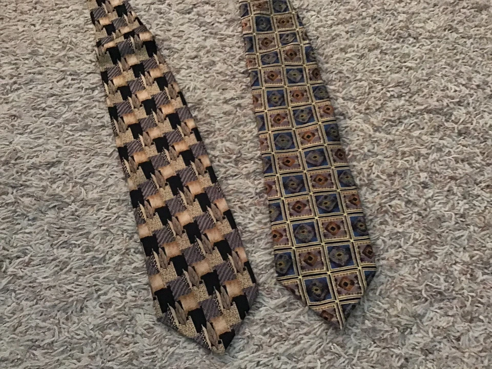 Lot of TWO Cocktail Collection Ties "Brandy" - Silk - Made in USA (4932) - Image 4 of 4