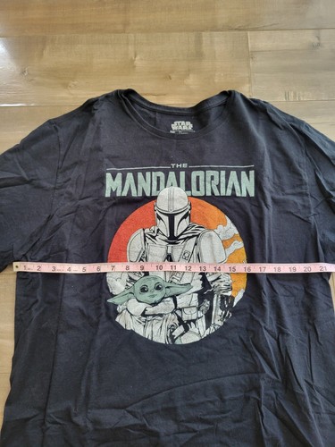 Star Wars Mandalorian Shirt Herren 2XL Kurzarm T-Shirt Schwarz Grafik Tee - Bild 6 von 6