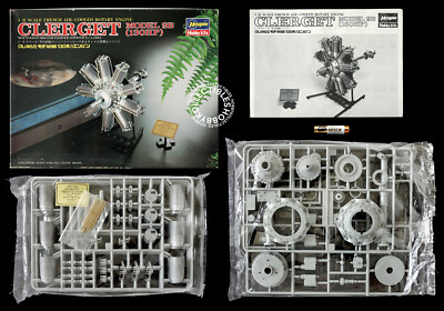 ハセガワ　CLERGET MODEL 9B (130HP) 1/8　エンジン Hasegawa 1/8 French Air-Cooled Rotary Engine 130HP Clerget