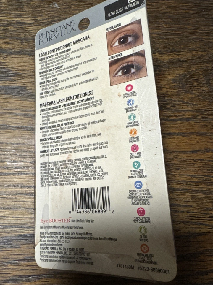 Physicians Formula Lash Contortionist Mascara 6889 Ultra Black - New - Image 2 of 2