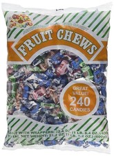 240 Piece Alberts Fruit Chews Assorted Bag 21.2 Ounce Individually Wrapped Candy