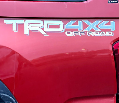 (2) TRD 4x4 OFF ROAD DECALS Toyota Tacoma Tundra 4Runner Vinyl Stickers Logo