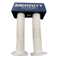 MERRITT BMX - BILLY PERRY GRIPS - BMX GRIP - BIKE GRIPS - WHITE