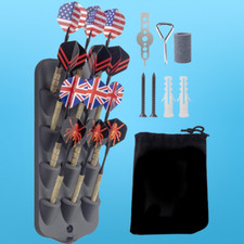 Dart Holder Wall Mount Display Rack for 12 Darts with Storage Bag  Tools