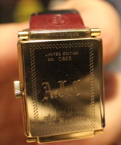 Reloj tanque de cuarzo Hamilton Wilshire edición limitada #822 orejeta oscilante no funciona - Imagen 6 de 7