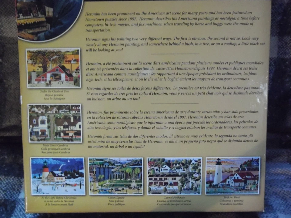 "Main Street Cambria" by Heronim 1000 pc. Excellent Condition American Folk Art - Image 3 of 4