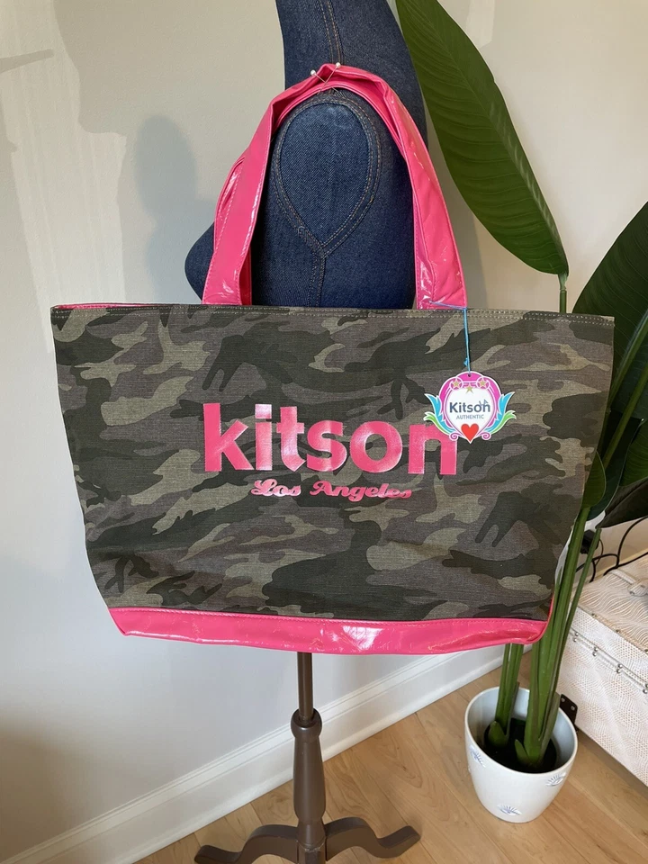 Bolso de Mano Kitson Los Angeles Grande Camuflado Nuevo con Etiquetas Cartera Rosa Camuflaje Foto 2 de 4