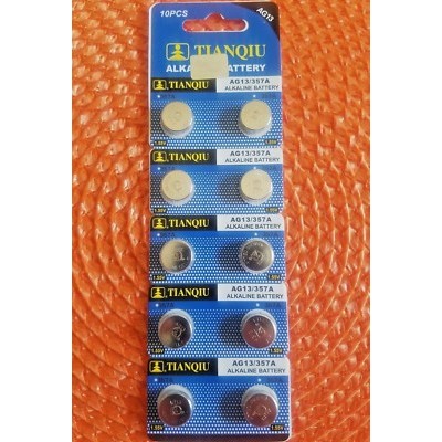 Image of 10 Pc's Watch Batteries AG13...