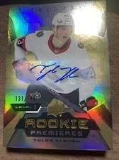 2023-24 UD TRILOGY ROOKIE AUTO TYLER KLEVEN /149 LEVEL 2 Ottawa Senators