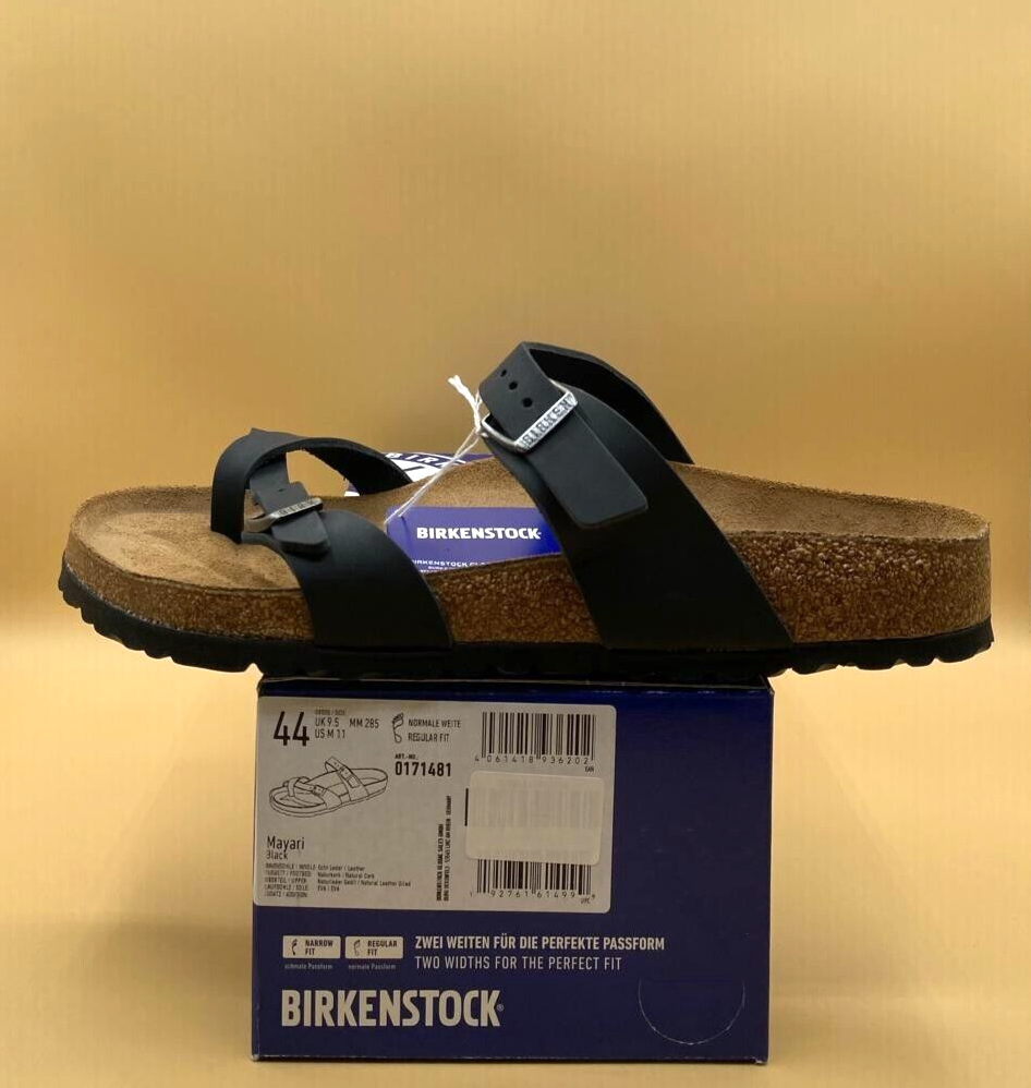 Birkenstock Mayari Regular Fit Leather Black US Men's 11