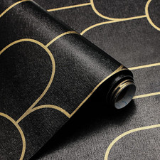 Peel and Stick Wallpaper Modern Black and Gold Wall Paper Peel and Stick Geometr