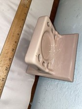 Vintage Skin Peach Tan  Classic Ceramic Toothbrush Cup Wall-Mount Thinset NOS