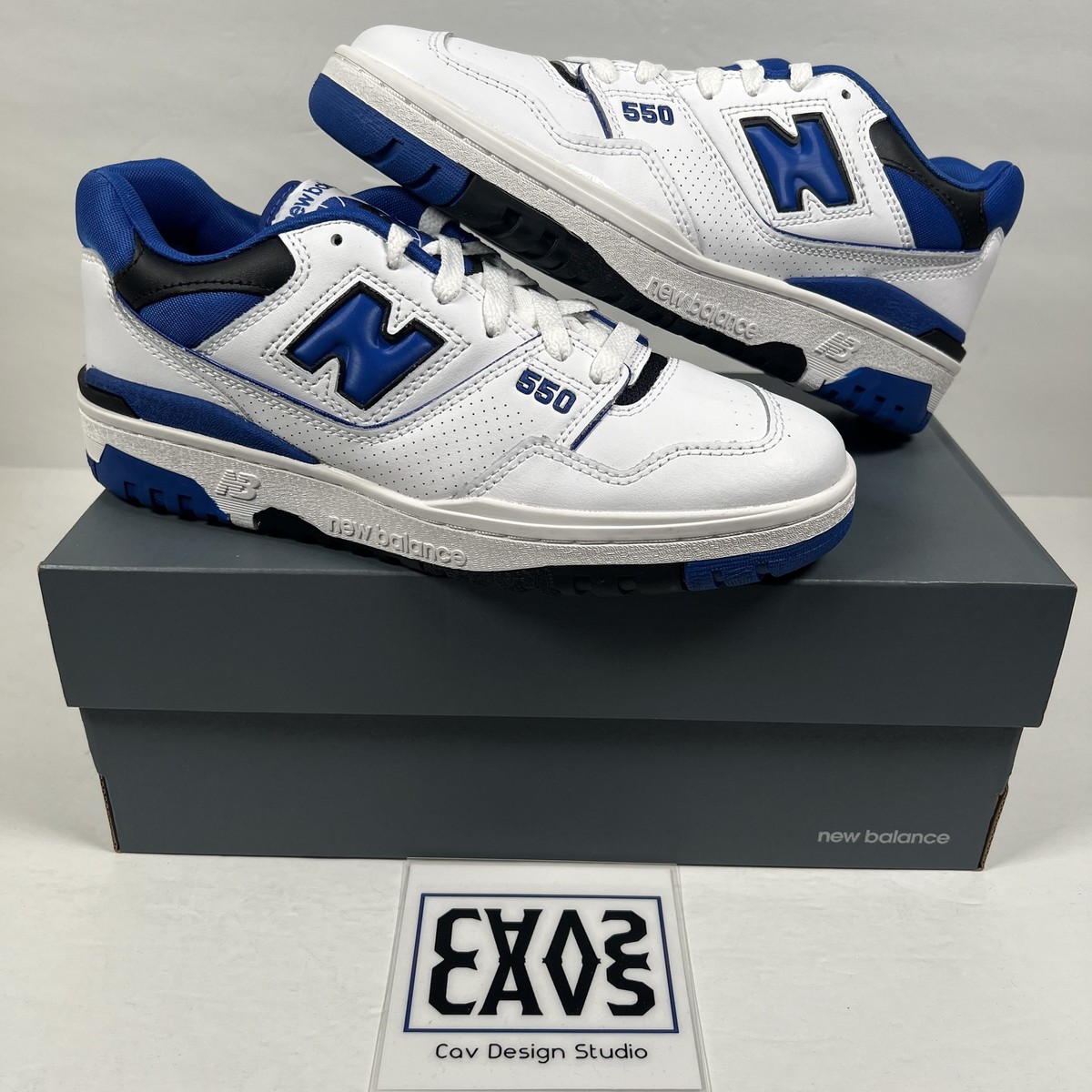 New Balance 550 White Team Royal Blue Black Sneakers BB550SN1