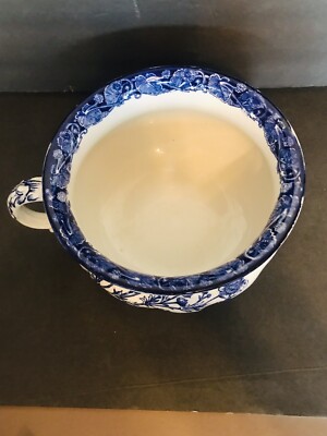 DOULTON CHAMBER POT BURSLEM BUTTERCUP BLUE & WHITE ENGLAND