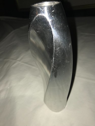 2001 NAMBE #6228 Twist Spiral SILVER METAL Alloy 8½" BUD VASE Fred Bould 2 lbs - Picture 6 of 9