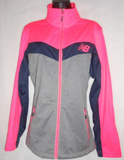 New Nb New Balance Sports Jacket Grey/bright Pink Xl Uk14/16  Rrp £79